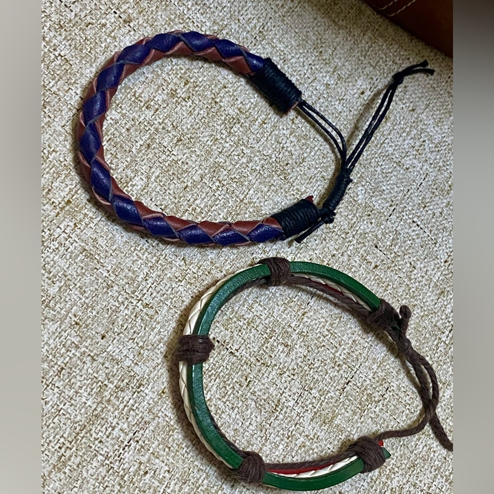 ‼️2 ITALY GENUINE LEATHER BRACELETS, excellent condition,NWT‼️ - Picture 7 of 14